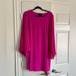 Pink Pleated Sleeve Dress MSK